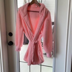 Cozy Pink Fleece Robe